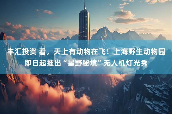 丰汇投资 看，天上有动物在飞！上海野生动物园即日起推出“星野秘境”无人机灯光秀